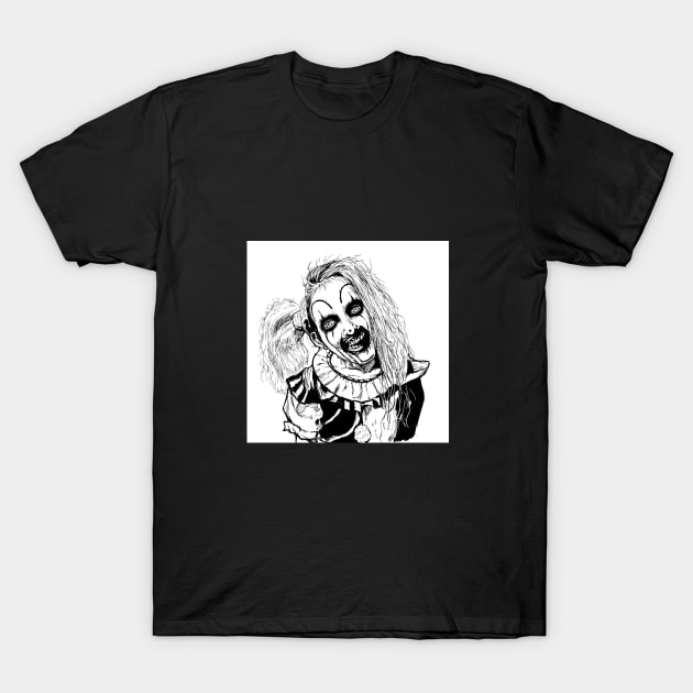 Terrifier 2- The little pale girl T-Shirt by Brush-Master